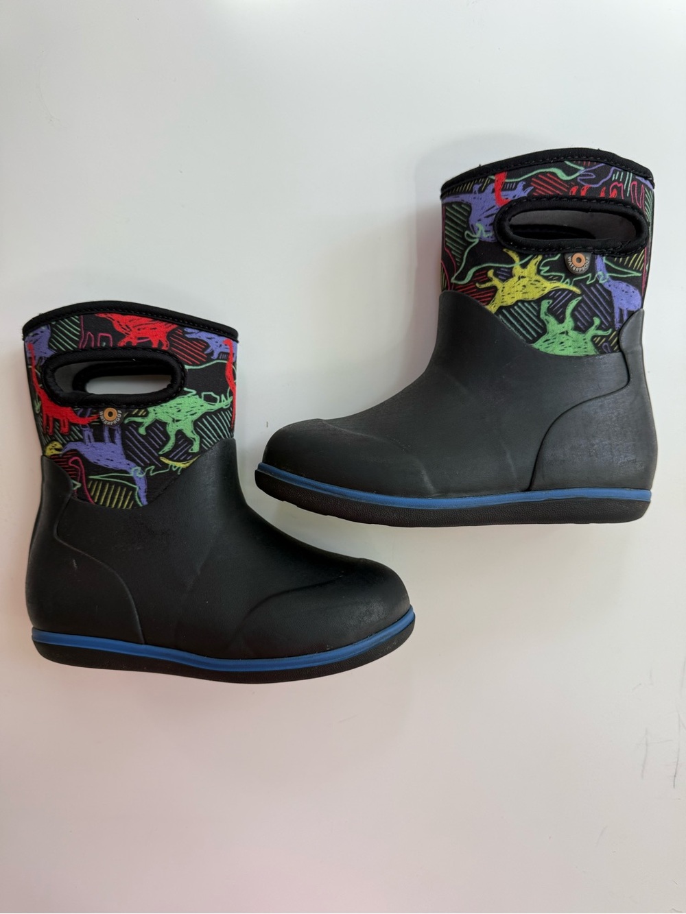 Bogs Baby Classic Neon Dinosaur Snow Boots Rain Boots Toddler Sz 10 Waterproof
